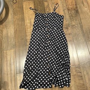 Black and white polka dot dress